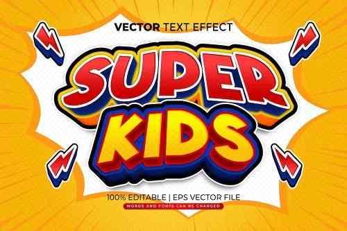 Super Kids Comic Editable Text Effect