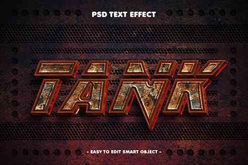 Tank 3d Text Effect Layer Style