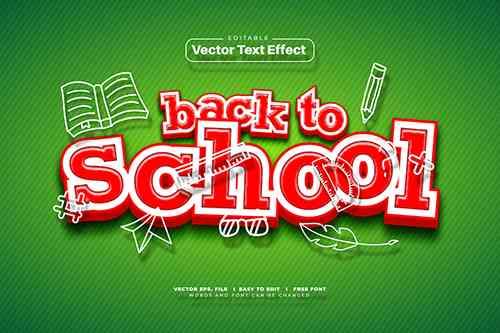 Back To School Vector Text Effect