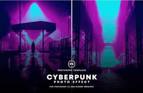 Cyberpunk Photo Effect