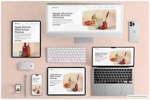 Apple Smart Products Multi Screen Mockup