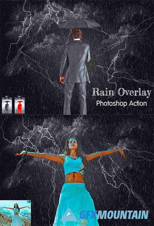 Rain Overlay Photoshop Action