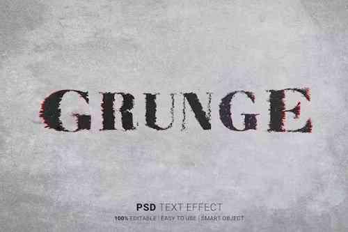 Grunge Editable Text Effect