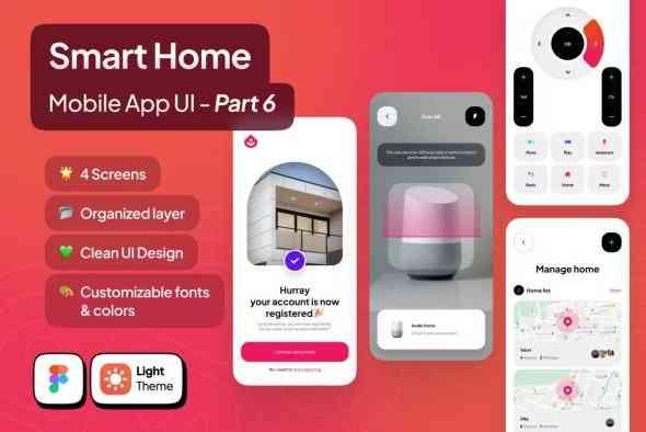 Smart Home UI KIT - [Light Mode - Part 6]