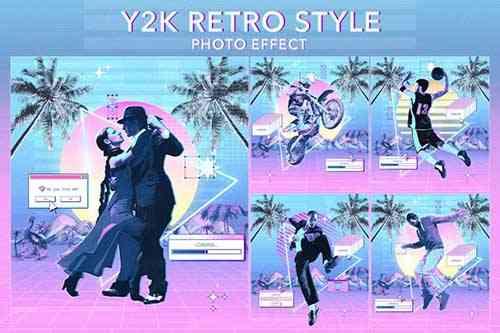 Y2K Retro Style Photo effect