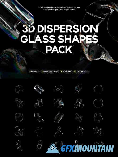 Dispersion 3D Glass Shapes Pack