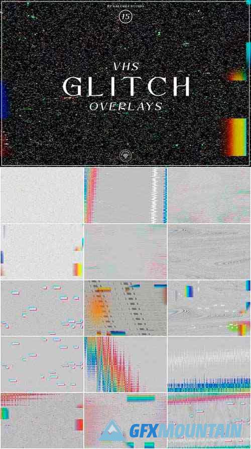 VHS Glitch Overlays