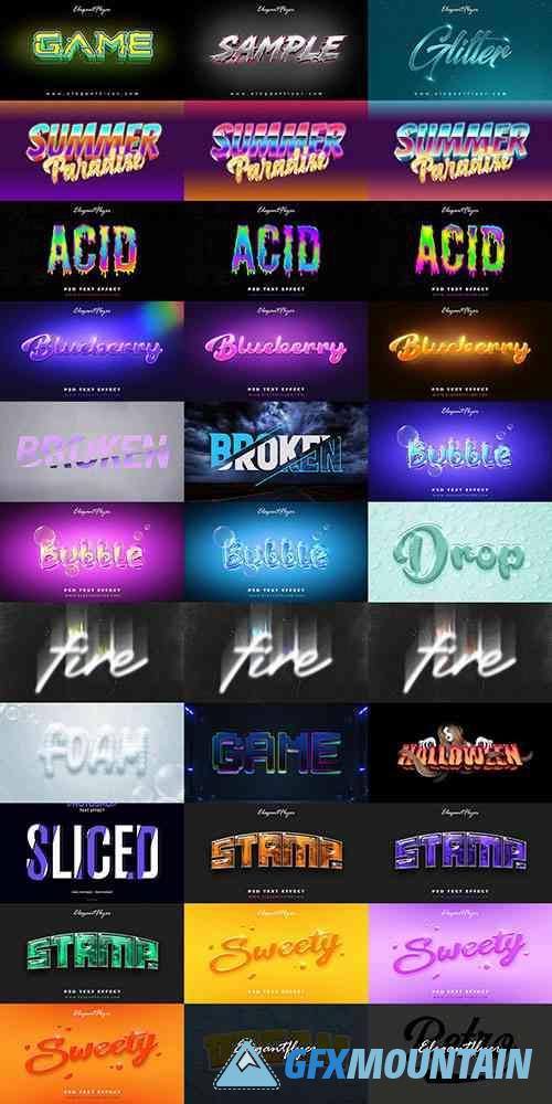 50+ Incredible Photoshop Text Effects Pack