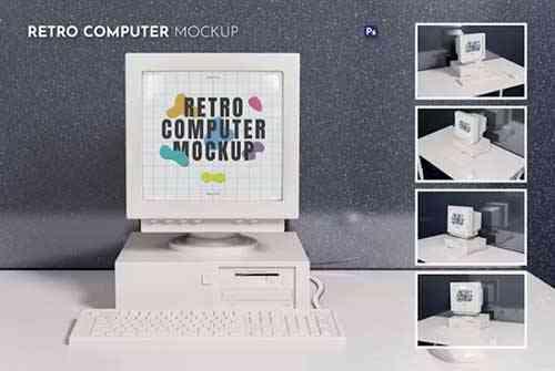Retro Computer Mockup