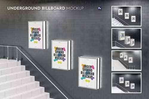 Underground Billboard Mockup