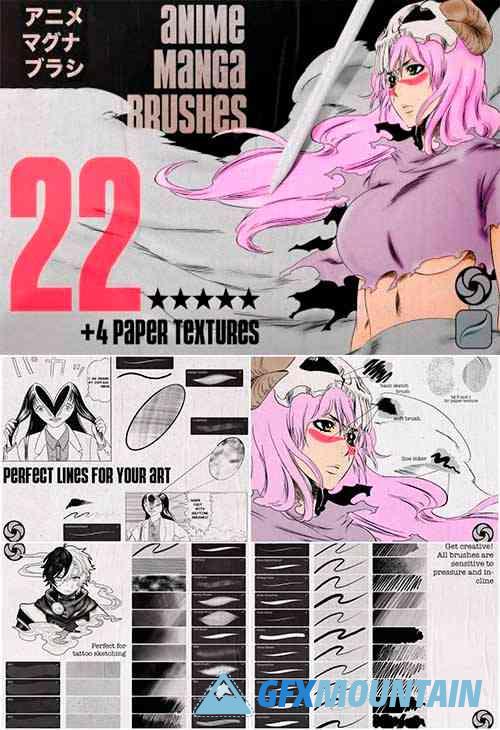 22 Anime Manga Brushes