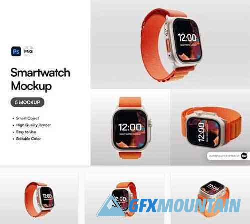 Apple Watch Ultra Smartwatch Mockup