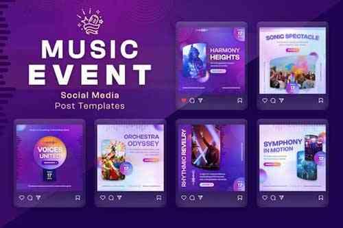 Music Event Post Templates