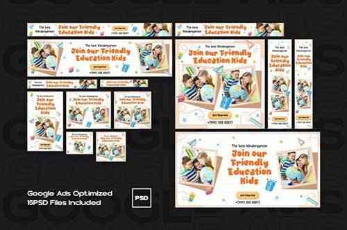 Kids and Kindergarten Banners Ad Template
