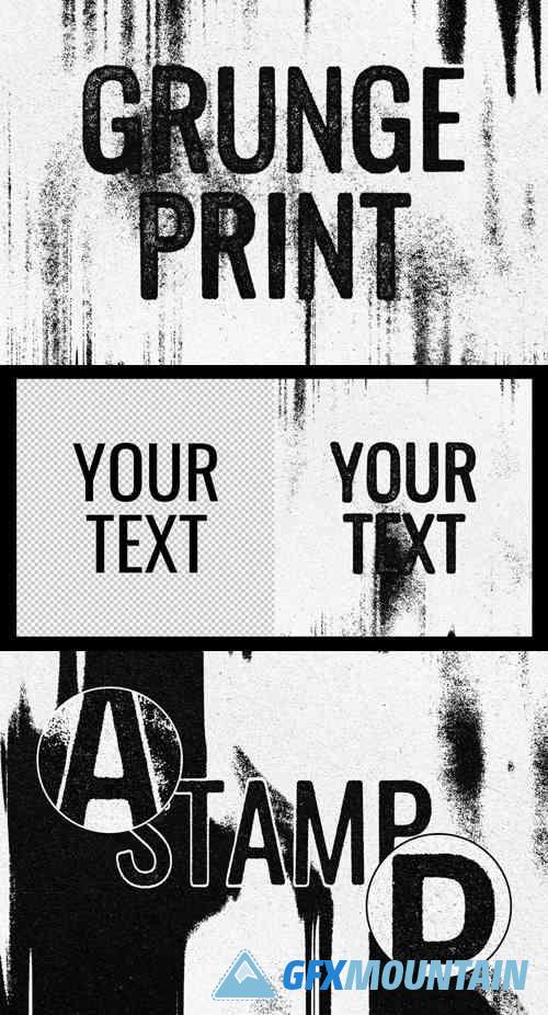 Grunge Print - Photoshop Text Effect