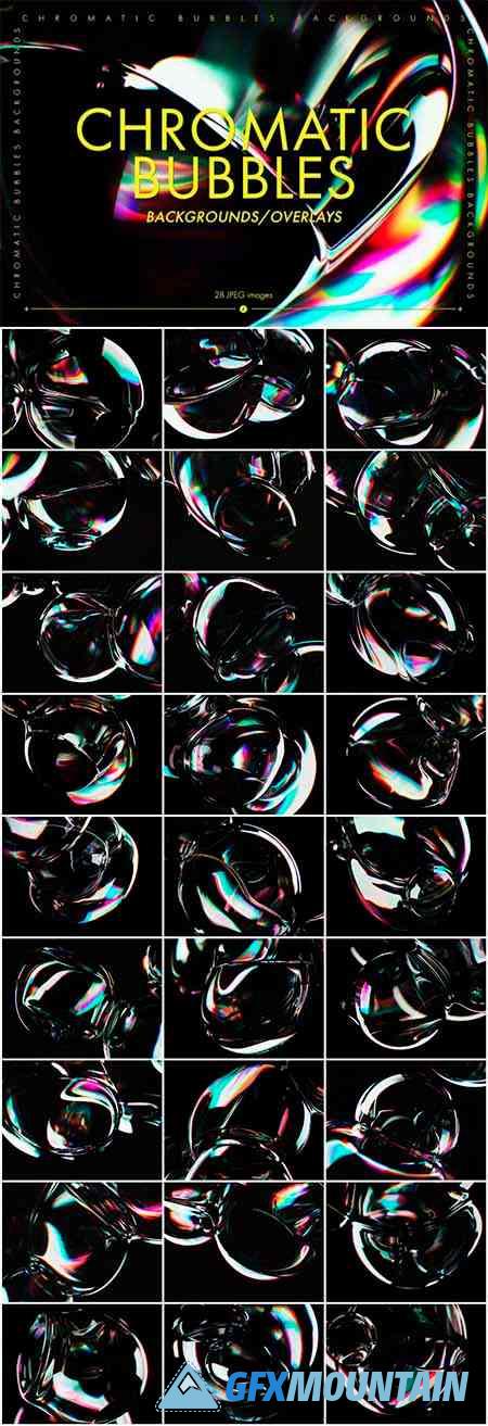 Chromatic Bubbles Backgrounds & Overlays