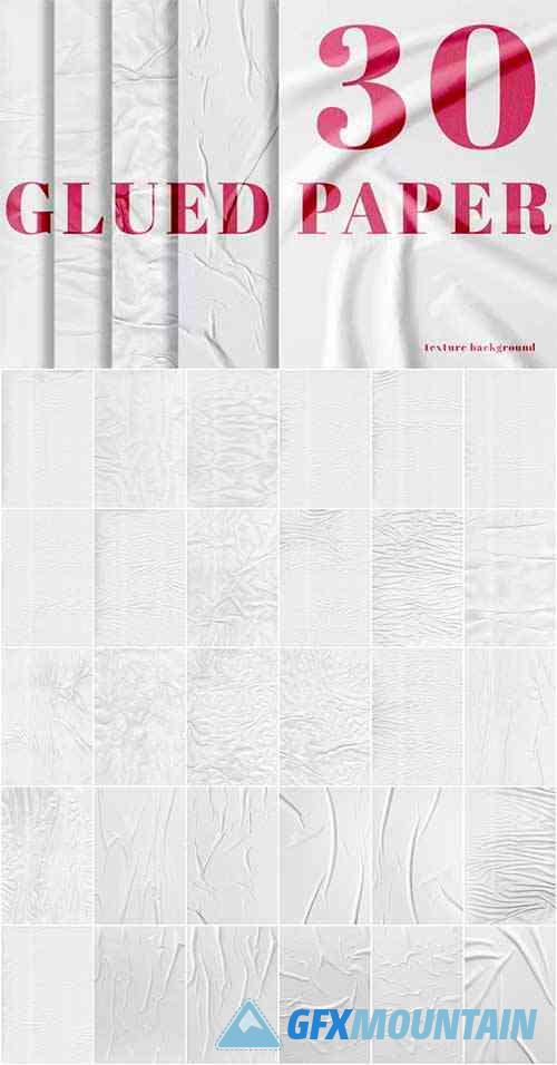 Glued Crumpled Paper Texture Backgrounds