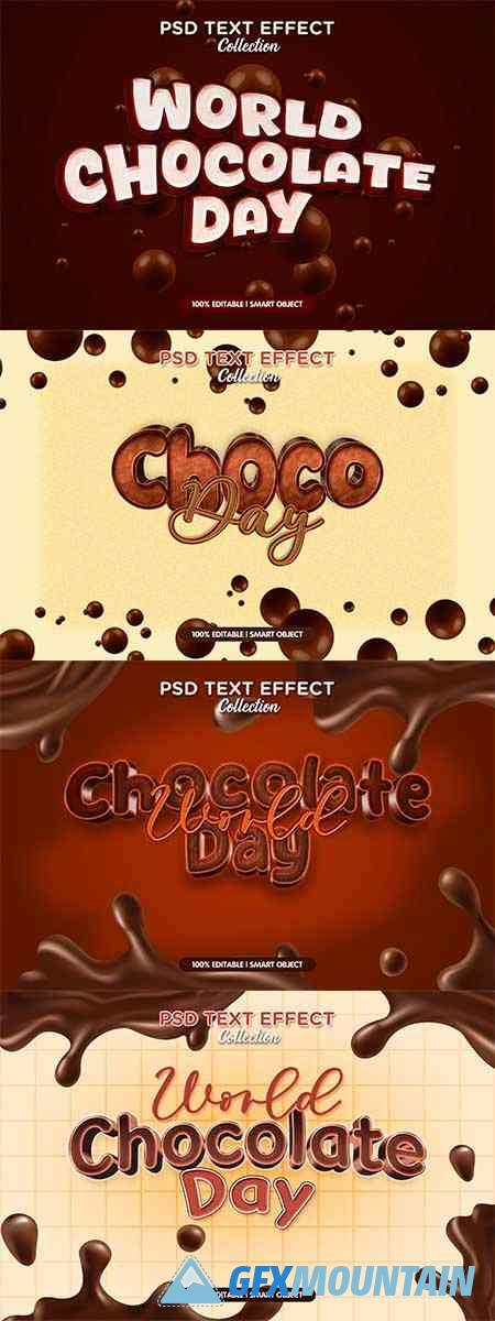 Chocolate text effect set