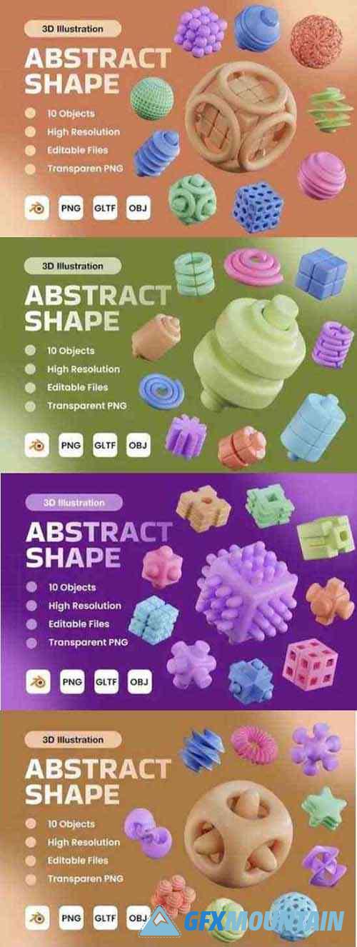 Abstract Shapes 3D Icon