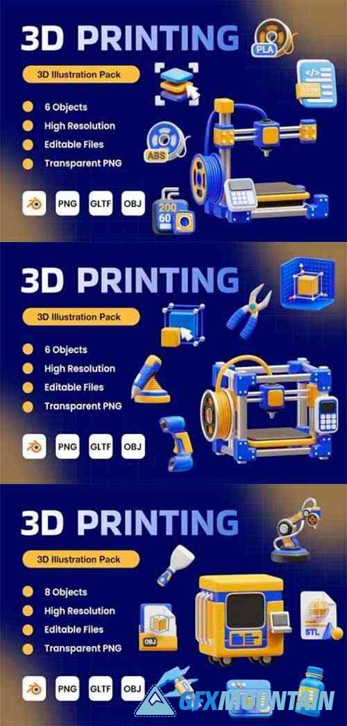 3D Printing 3D Icons