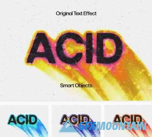 Acid Rushing Melting Text Effect