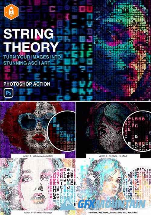 String Theory – Photoshop Ascii Text Art Action