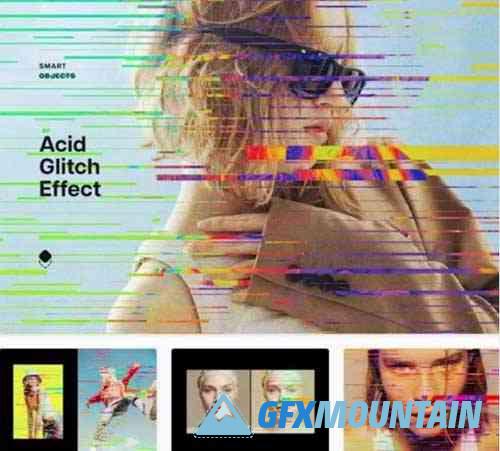 Acid Glitch Photo Effect