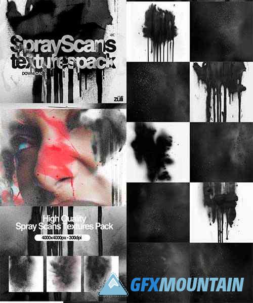 Spray Scans - Photoshop Overlays Pack