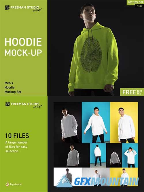 Men’s Hoodie Mock-Up Set