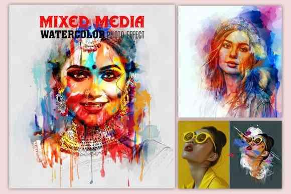 Artist Watercolor Painting Effect