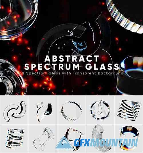 Abstract Spectrum Glass Transparent 3D