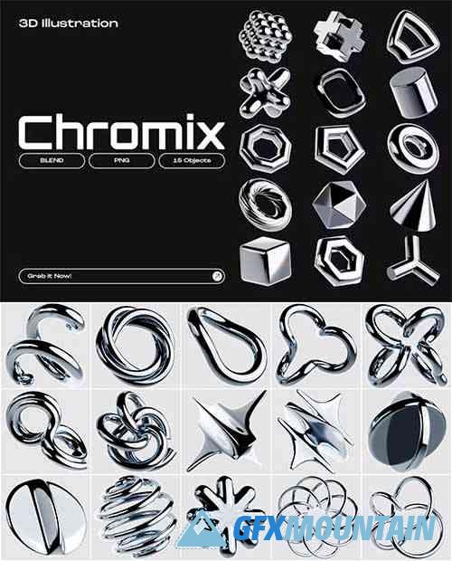 Chromix – Glossy 3D Icon Set V.2