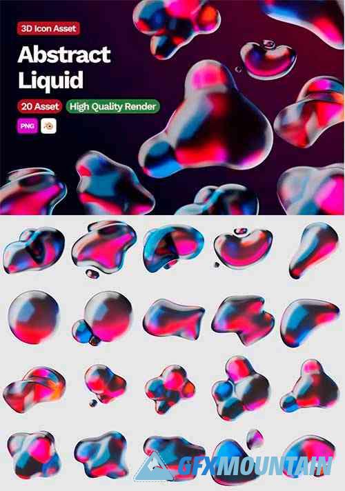 3D Abstract Liquid Element