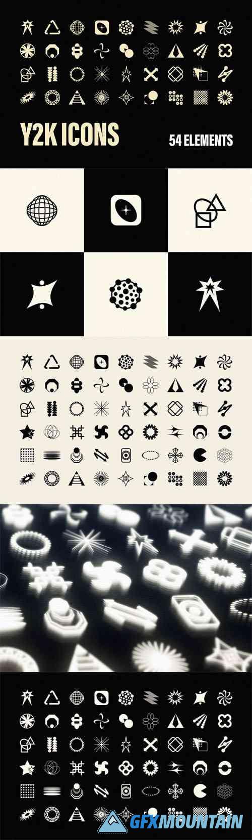 Y2K Icons - Vector Shapes Collection