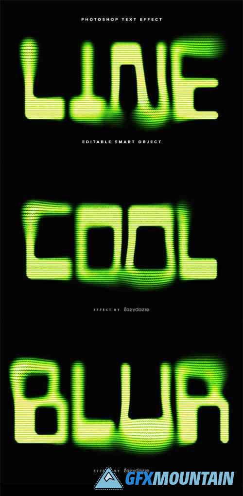 Neon Green Blurry Text Effect