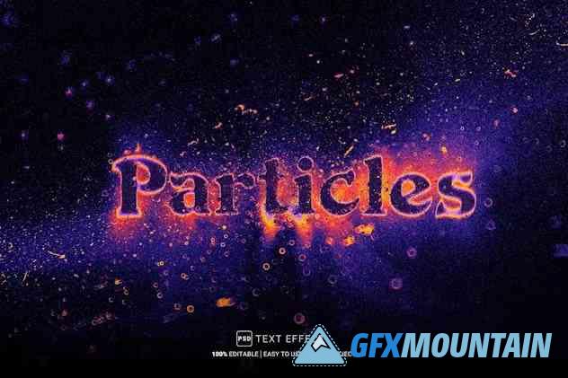 Particles Editable PSD Text Effect