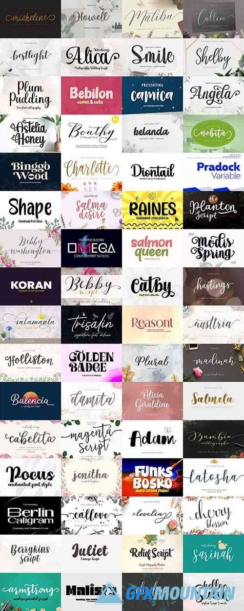 Calligraphy and Display Font Bundle