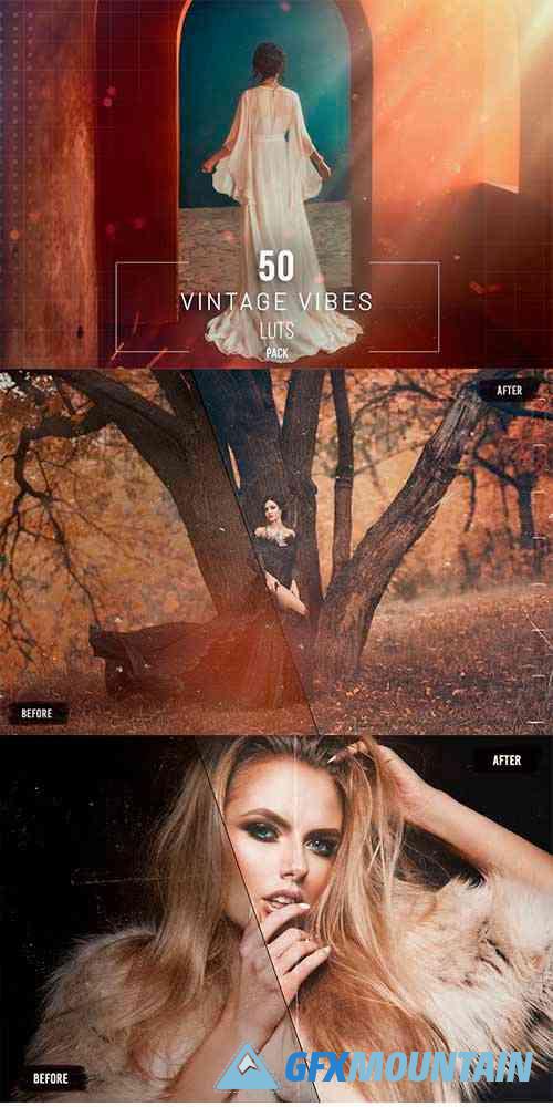 50 Vintage Vibes LUTs Pack