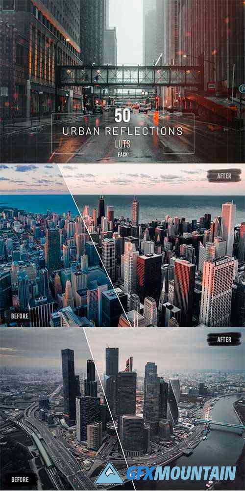 50 Urban Reflections LUTs Pack