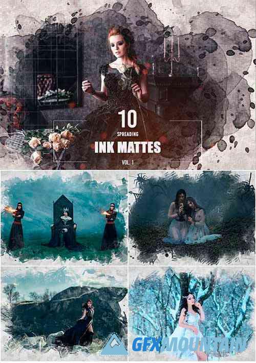 10 Ink Matte Overlays Pack – Vol 1