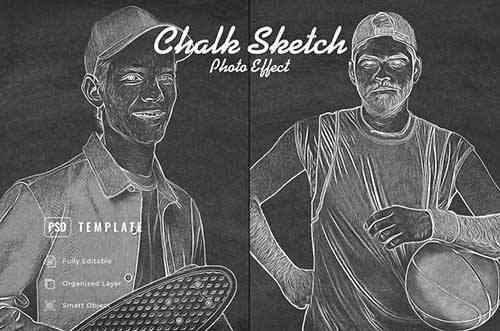 Chalk Sketch Photo Effect