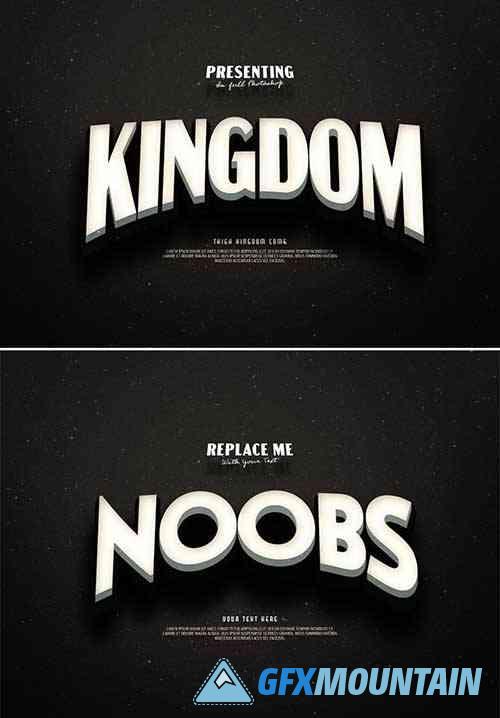 Retro Black and White Movie Text Effect