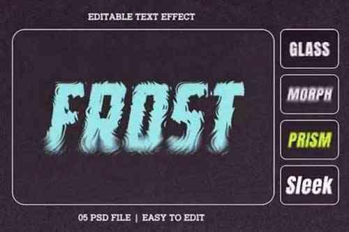 Frosted Glass Text Effect Set