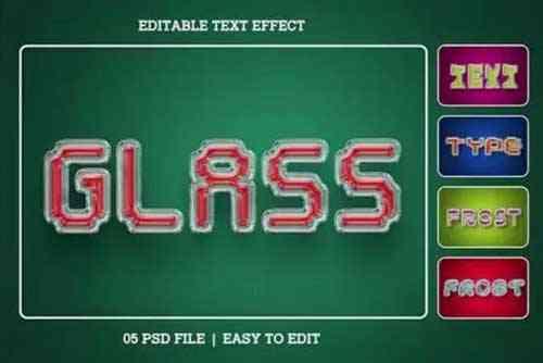 Colorful Glass Style Text Effect Set