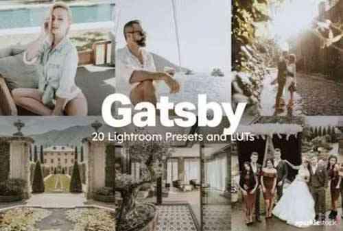 20 Gatsby Lightroom Presets LUTs