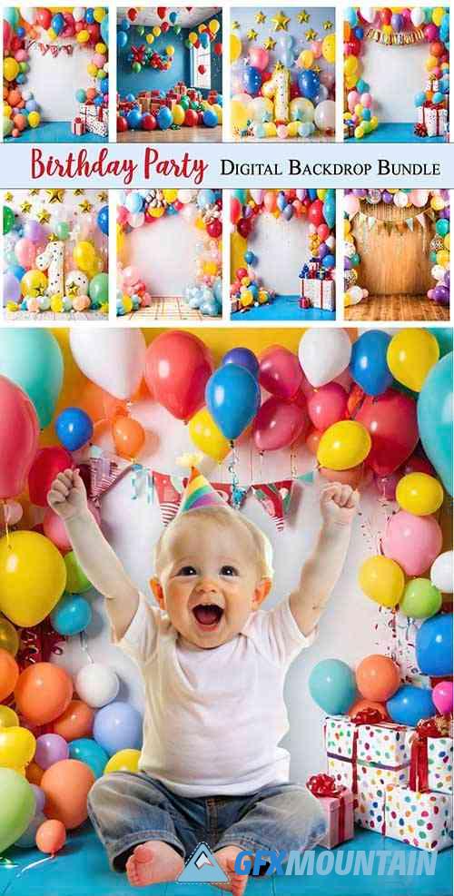 Birthday Party V1 Digital Backgrounds