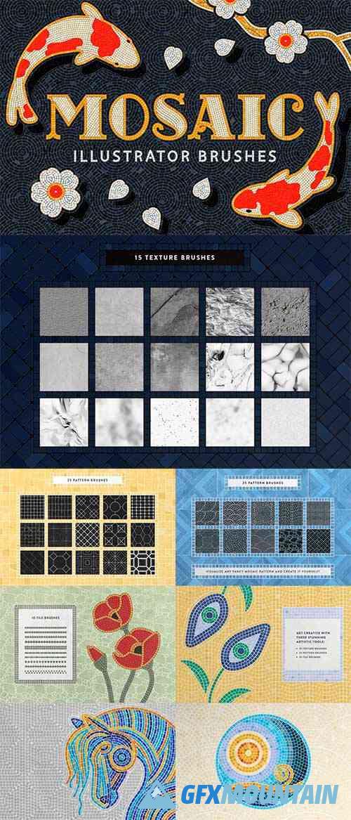 Mosaic Tile Illustrator Brushes