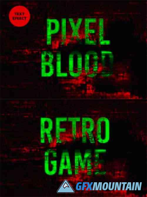 Bloody Pixel Text Effect