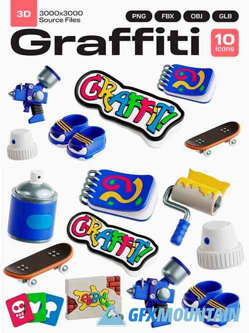 Graffiti 3D Icon Set