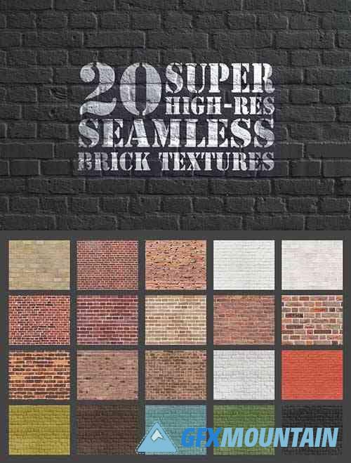 Hi-res seamless brick textures